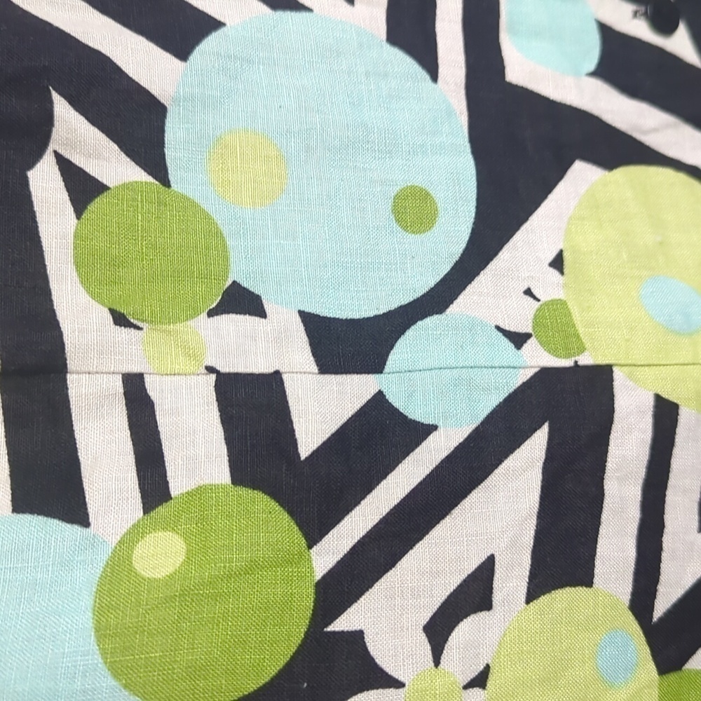Abstract Linen Sleeveless Button Down Tunic/Top Women's … - Picture 7 of 9